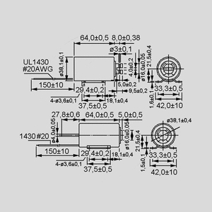 ITS-LZ3869Z-24 Solenoid Cylindric 3869 Z 24V ITS-LZ3869_<br>Dimensions