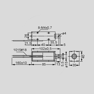 ITS-LS4035D-24 Solenoid Framed 4035 D 24V ITS-LS4035_<br>Dimensions