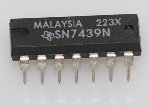7439N Quad 2-input NAND buffer with open collector outputs DIP-14