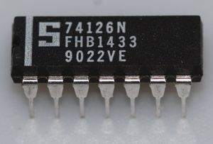 74126N Quad bus buffer with three-state outputs, positive enable DIP-14