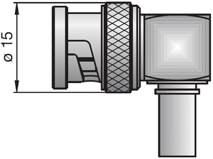 71S201-309N5 BNC Han Plug Crimp RG-59 75R VINKEL 90¤