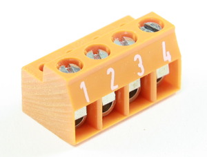 ARK130/4 Term.Block 4-Pole Orange mrkt:1.2.3.4