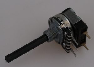 P16MGK220-SWITCH Potentiometer 16/4 Mono LOG 220K m/afbryder