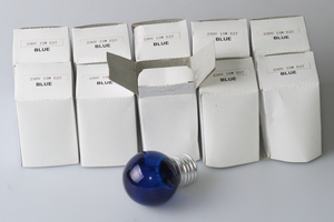 FL-E27-10-BLUE BLÅ lamper, E27, Pakke med 10 stk. 15W 230V