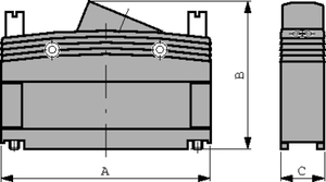 063384 ERNI D-Sub konnektor-hus m. fingerskruer 15-pol