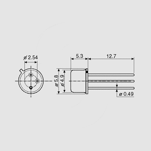 BSX20 NPN 40V 0,5A 0,36W TO-18 TO18