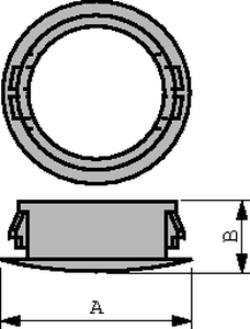 BLINDPROP6,5 Blændprop for hul Ø=6,5mm. Sort