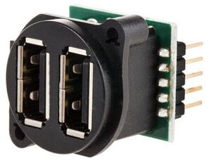 CP30090 Dual USB2.0 Sockets in XLR Shell
