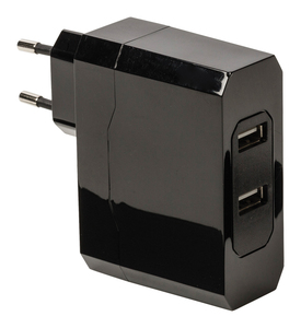 N-CS48UW001BL Dobbelt Universal USB -A adapter / oplader 2 x 2,4A