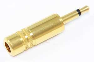 J12150 3.5 Mono han Metal Gold (max Ø=5mm kabel)