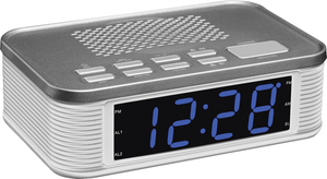 N-112664 LED alarm clock radio PLL blue