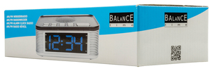 N-112664 LED alarm clock radio PLL blue