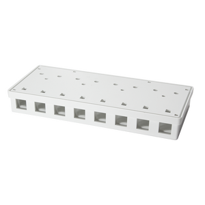 NK4035 Keystone Surface Mount Box 8 port UTP, white, blank