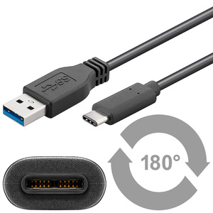 W67890 USB-C 3.0 han > USB-A, 1m