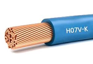 H07V-K 10 MM² BLUE PVC-ledning H07V-K 10mm² Blå
