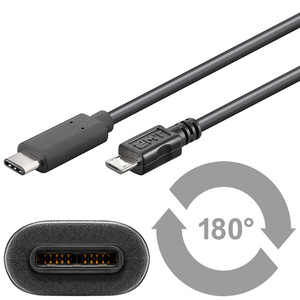 W67992 USB 2.0 Micro-B til USB-C, 0,6m