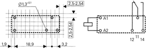 RY610012 PrintRelæ 12VDC/250mW/620R/1xSKIFTE