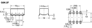 G6K2F12DC OMRON RELAY, SMD, 2xskifte, 12VDC, 1A, 1315R