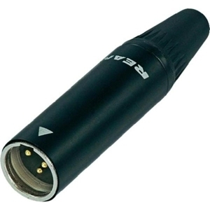 RT3MC-B Mini XLR 3-pol-stik han REAN(NEUTRIK) Sort