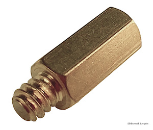 MOTHERBOARD-SPACER-10 Brass Screw Thread PCB Stand-off Spacer, 10mm, 1 stk.