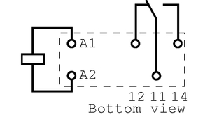 RT174012 PrintRelæ 12VDC/250mW/576R/1xSKIFTE