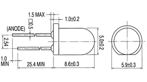 IR 333/H0/L10 IR-LED 940 nm 5 mm (T13/4)