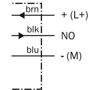 IME08-02BPSZW2K Induktiv sensor. PNP-udgang. Med 2m ledning.