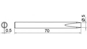 4SPI40220-1 WELLER Soldering tip Chisel shaped 5.0 mm,