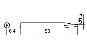 4SPI26206-1 Soldering tip Chisel shaped 1.2mm