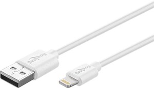 W72907 iPhone / iPad / iPod Lightning USB kabel Hvid - 2 meter