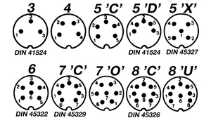 650-0300 DIN bøsning chassis 3-pol