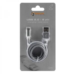 IPH-7GR Iphone Lightning kabel, 1,5m, grå