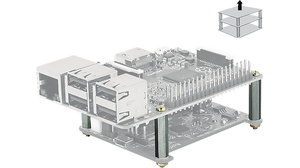 RPI MOUNTINGKIT1 Monteringssæt,10mm Raspberry Pi B+, Pi 2B, RPI