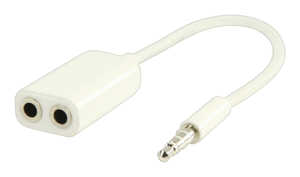 N-VLMB22100W02 Stereo Audio Cable 3.5 mm Male - 2x 3.5 mm Male 0.20 m White