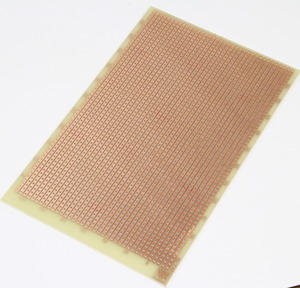UP732EP-37 Board with Strips 160x100mm. Glasfiber DOBBELTSIDET