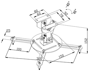 N-VLM-PM11 Projector Ceiling Mount Full Motion 10 kg Silver