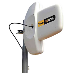 6000374 Televes 3G/4G Outdoor Antenna, Amplifier, IP53, 7.5m cable, white