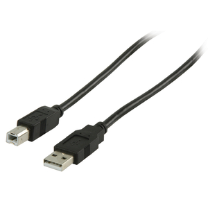 N-VLCP60100B05 USB Kabel, 2.0 - USB A Han - USB-B Han, 0.5 m, sort usb kabel 50 centimeter sort