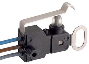 1022.4501 Microswitch, Simuleret arm med rulle aktuator, 1-polet skifte, 2 A