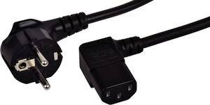 VLEP10020B20 Power Supply Cable 2m Black Angled