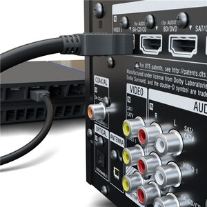 W38514 HDM kabel, Ethernet, 0,5m, sort
