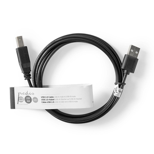 CCGT60100BK20 USB 2.0 kabel, A til B, 2,0 meter Sort