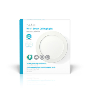 NWIFILAW10WT Wi-Fi "smartlife" loftslampe | Rundt | Diameter 17 cm | Varmt til køligt hvidt | 800 lm | 12 W |