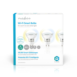N-WIFILW30CRGU10 Wi-Fi Smart LED-pære | Varm til Kølig Hvid | GU10 | 3-pak