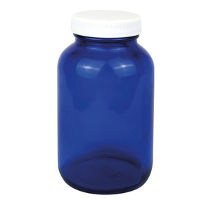 BN4662 Apotekerflaske, Glas, 250ml, blå