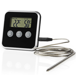 N-KATH105BK Stegetermometer | 0-250 °C | Digitalt Display | Timer