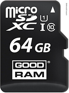 G12064 MicroSDXC + adapter, Class 10 UHS-I, 64GB 64 Gb micro sdxc-hukommelseskort med adapter