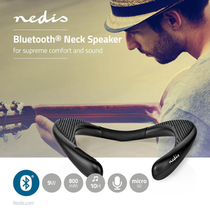 N-SPBT5000BK Bluetooth nakkehøjttaler | 2 x 4,5 W | Bluetooth® | Op til 10 timers spilletid | Sort