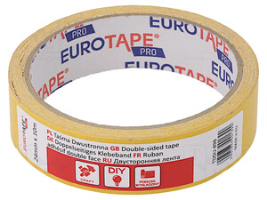 DALPO-25/10 Dobbeltklæbende tape, 24mm x 10m Dobbeltklæbende tape bredde 24 millimeter længde 10 meter
