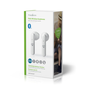 N-HPBT2052WT Fuldt Trådløse hovedtelefoner | Bluetooth® | Touch Control | Opladningsholder | Indbygget mikrofon | Understøtter stemmestyring | Hvid